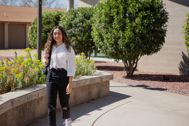 Female student on Douglas Campus