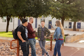 Students visiting on Sierra Vista Campus