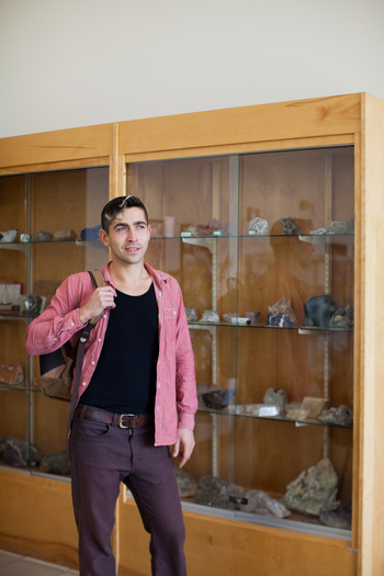 Male student in the science building on Sierra Vista Campus