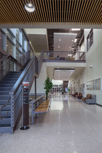 Inside the student union on the Sierra Vista Campus