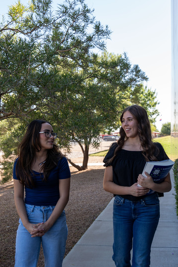 Students Walking outside Willcox Center