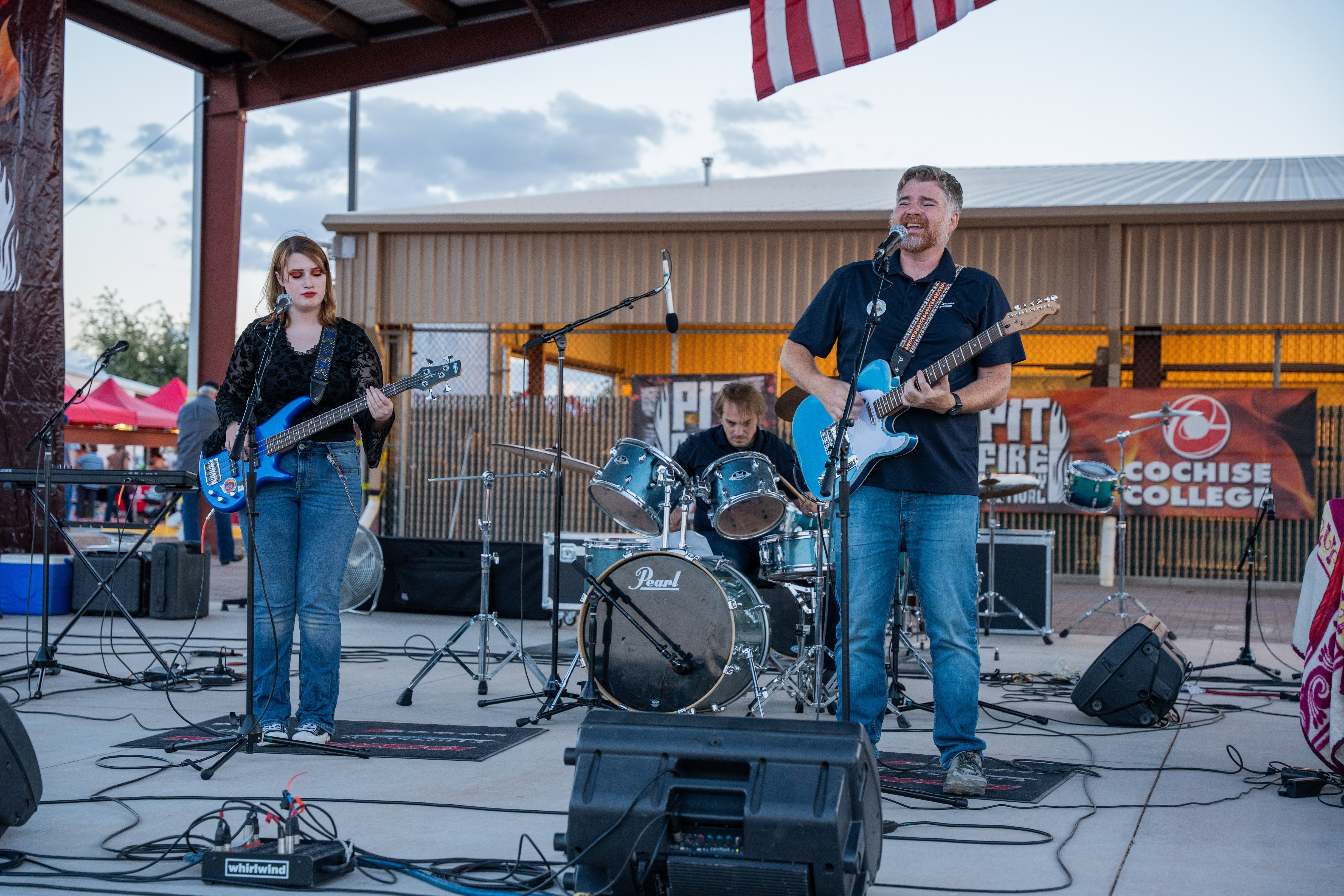 Band entertaining the crowd